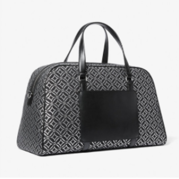 Jet Set Travel Extra-Large Metallic Logo Jacquard Weekender Bag - Picture 4 of 8